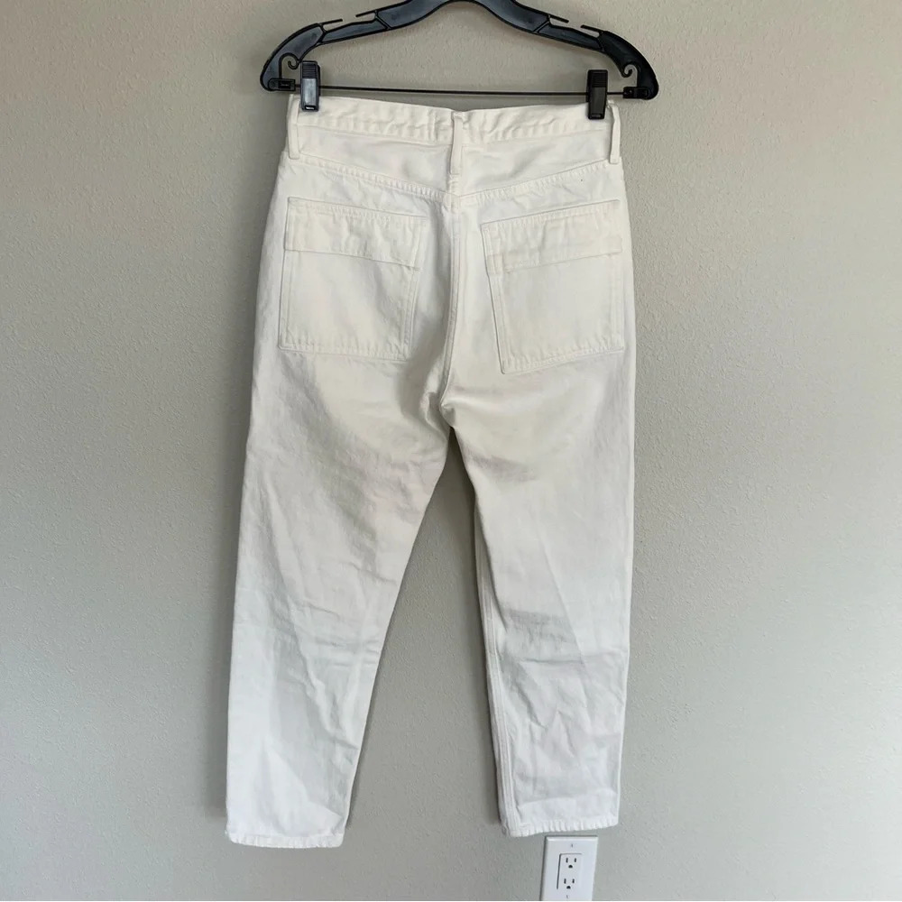 NWOT AGOLDE Cooper Cargo Jeans Milkshake White Denim Casual Women’s 25 - Picture 10 of 13